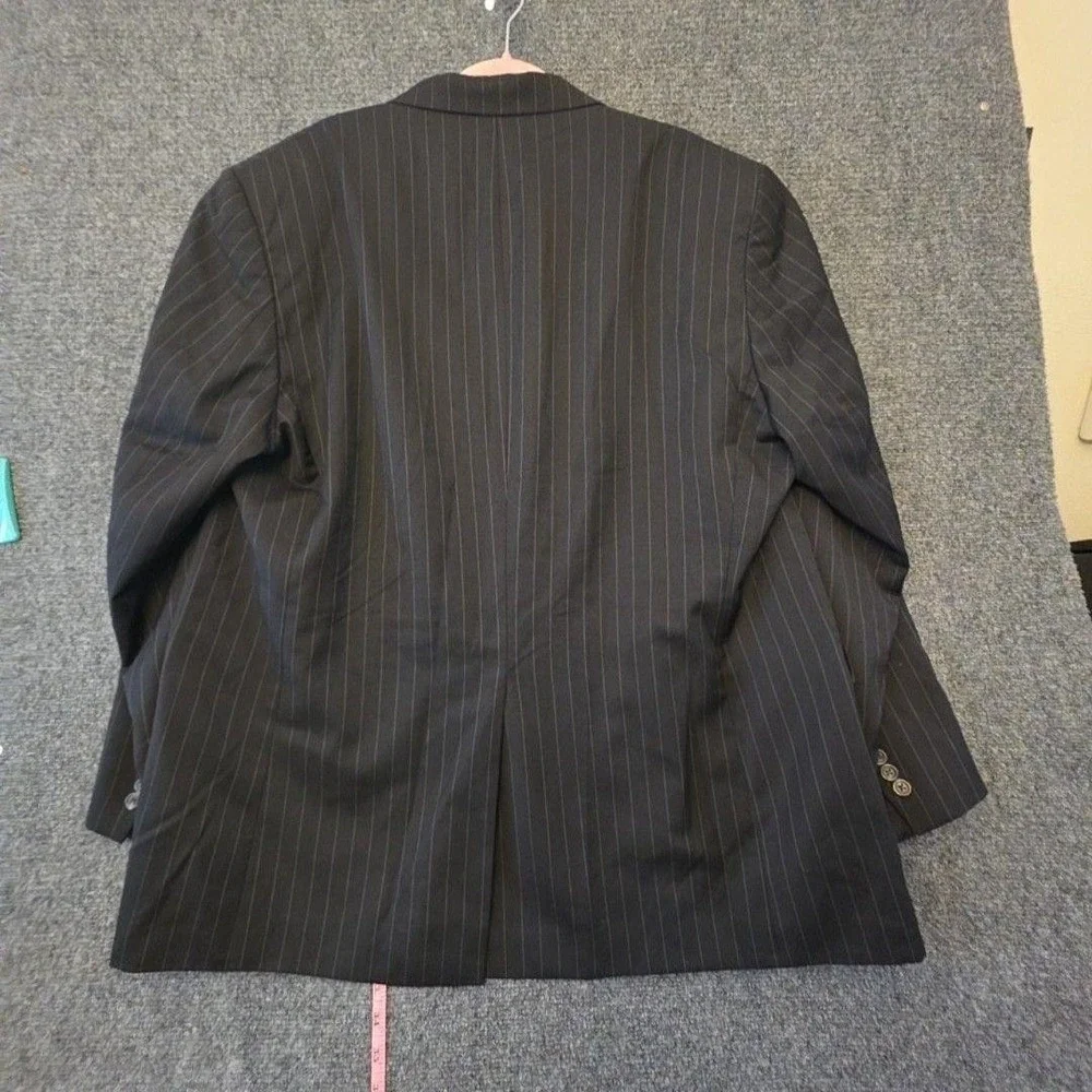 Lauren Ralph Lauren Suit Mens 48 44x32 Black Wool 2 Piece Jacket Pants Formal